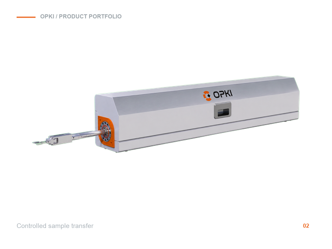 Motorized sample transfer rod